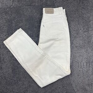 Vintage Levi's 900 Series White High Rise Jeans Women's 24x30 USA Made Stains‎